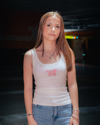 ROS'TY DEBARDEUR BLANC/ROSE